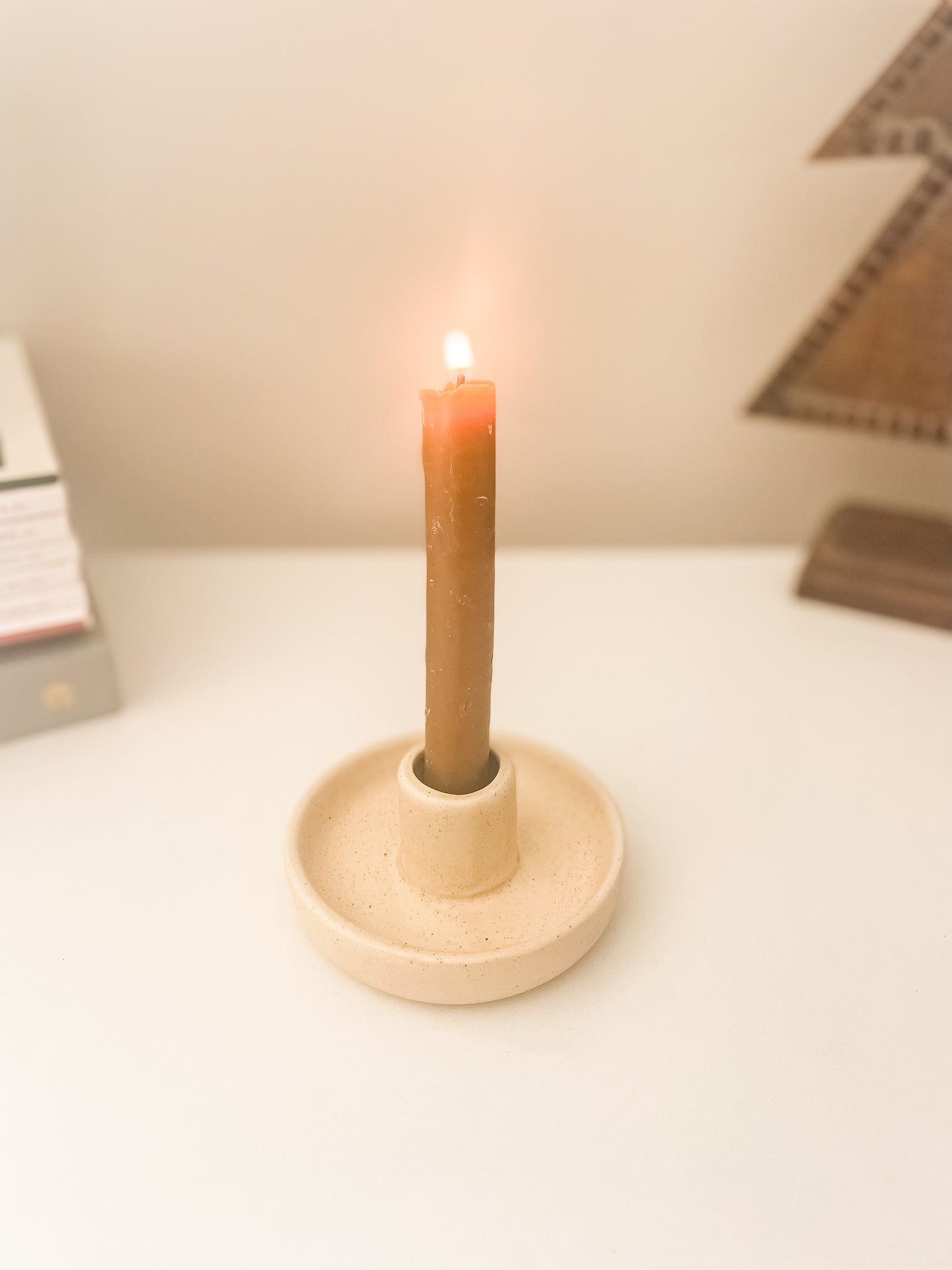 Ceramic candle stick holder ￼